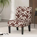 Kassi Cowhide Print Upholstered Accent Chair - Christopher Knight Home: Rubberwood Frame, Polyester Fabric