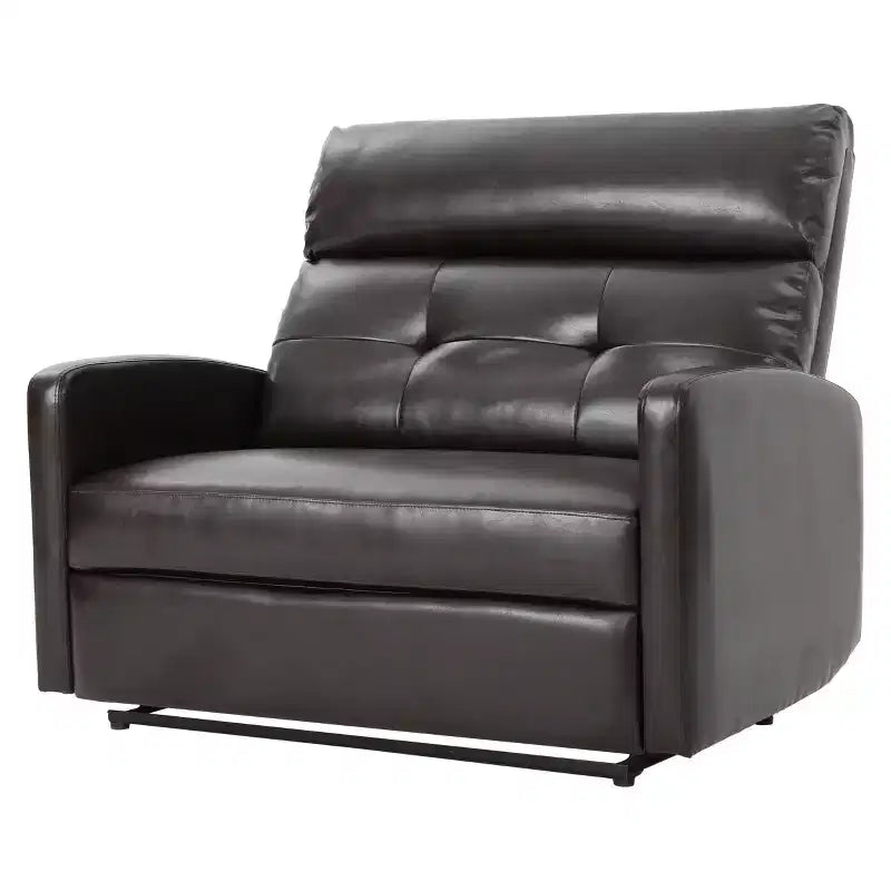 Halima 2-Seater Faux Leather Power Recliner - Brown - Christopher Knight Home: Upholstered Accent Chair, Spot Clean