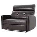 Halima 2-Seater Faux Leather Power Recliner - Brown - Christopher Knight Home: Upholstered Accent Chair, Spot Clean