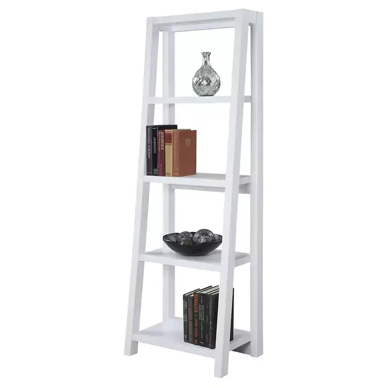 63.25" 5-Tier Bookcase White