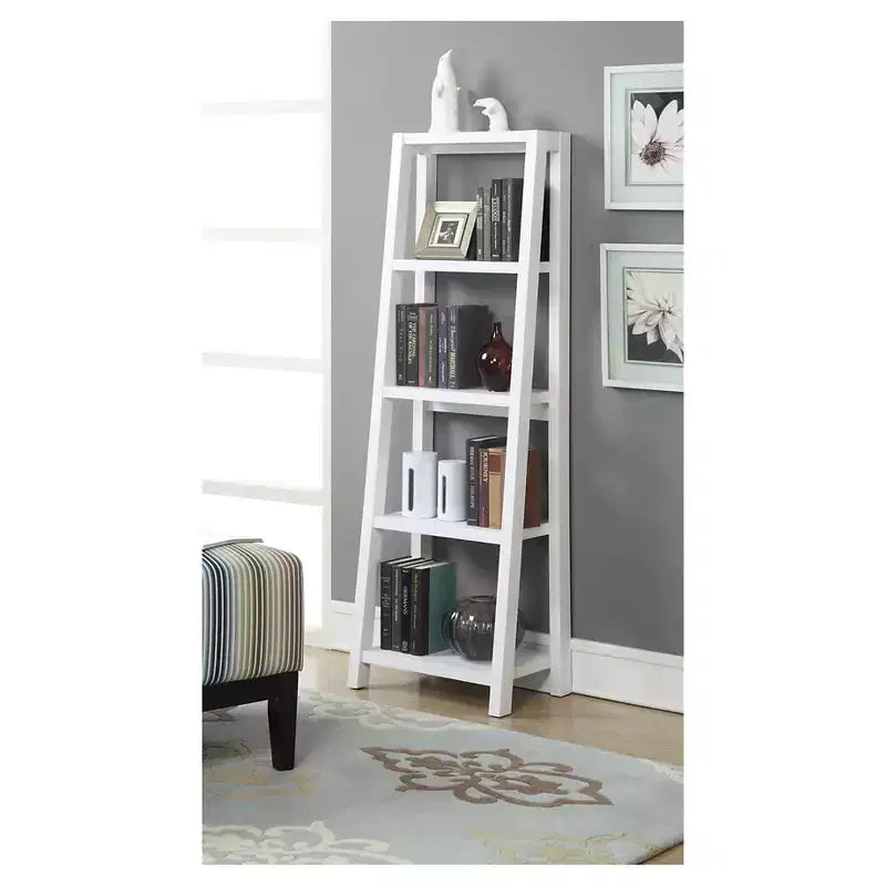 63.25" 5-Tier Bookcase White
