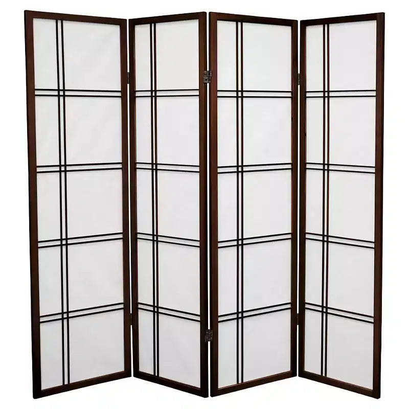 5 ft. Tall Double Cross Shoji Screen (4 Panels)