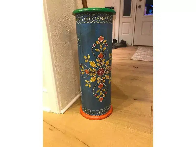 Handpainted Solid Wood Umbrella Stand