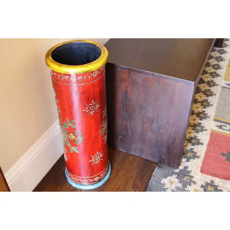 Handpainted Solid Wood Umbrella Stand