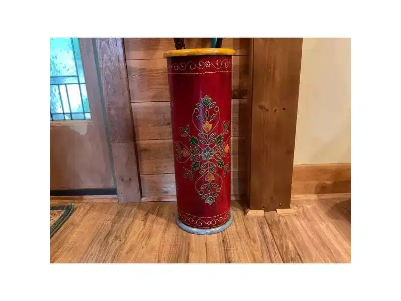 Handpainted Solid Wood Umbrella Stand
