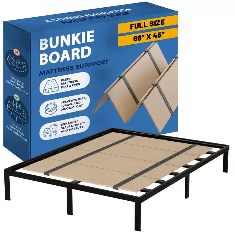 Continental Sleep, Foldable Box Spring, Bunkie Board and Bed Support Board to Minimize bed, Good for Day Bed, Trundle Bed, Bunkbed,