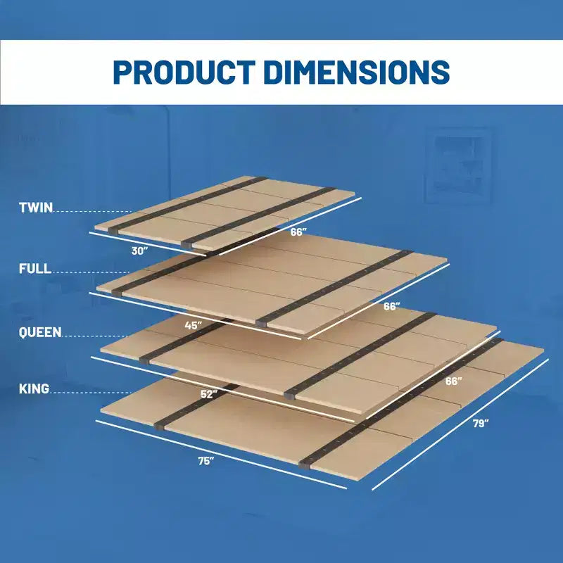 Foldable Box Spring Bunkie Board and Bed Support Board for Day Bed, Trundle Bed, Bunk Bed
