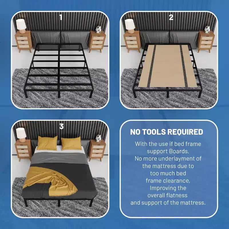 Foldable Box Spring Bunkie Board and Bed Support Board for Day Bed, Trundle Bed, Bunk Bed