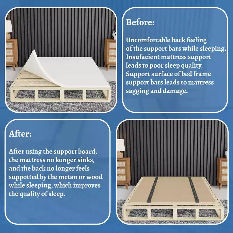 Foldable Box Spring Bunkie Board and Bed Support Board for Day Bed, Trundle Bed, Bunk Bed