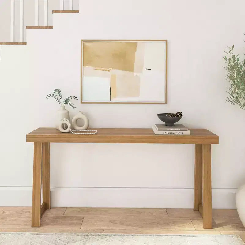 Solid Wood 66" Console Table, Entryway Table, Narrow Foyer Table