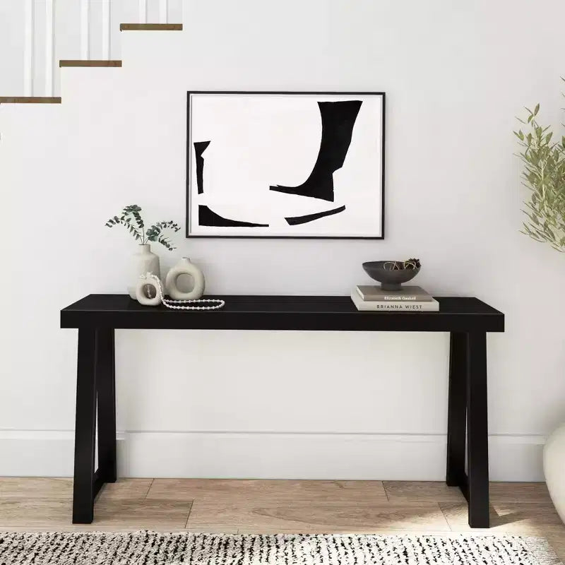 Solid Wood 66" Console Table, Entryway Table, Narrow Foyer Table