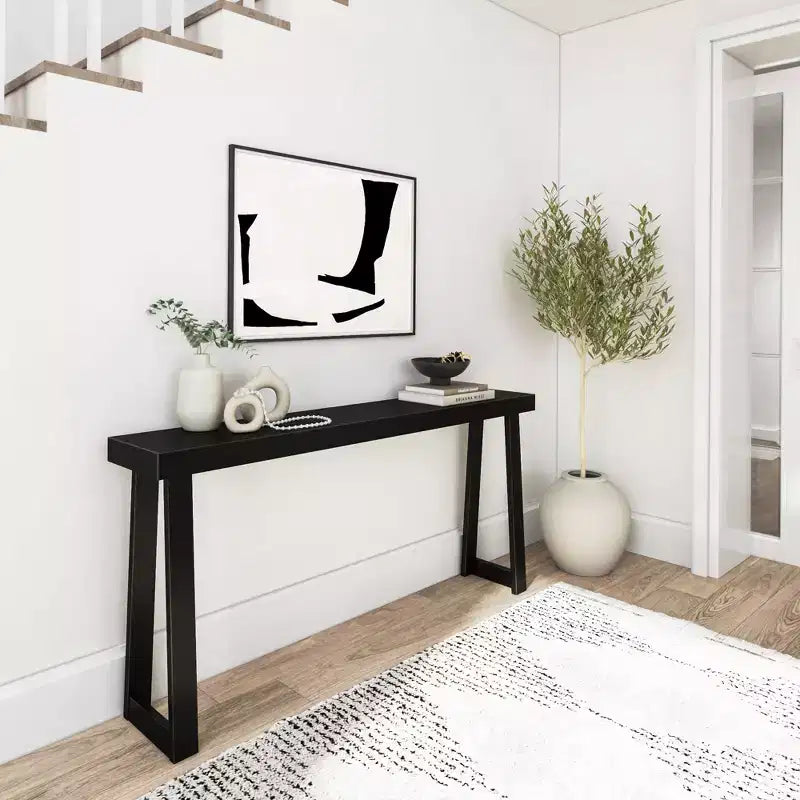 Plank+Beam Solid Wood 66 Console Table, Classic Entryway Table, Narrow Foyer Table
